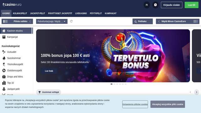 CasinoEuro casino screenshot
